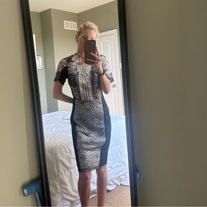 Byron Lars Black and White Midi Dress